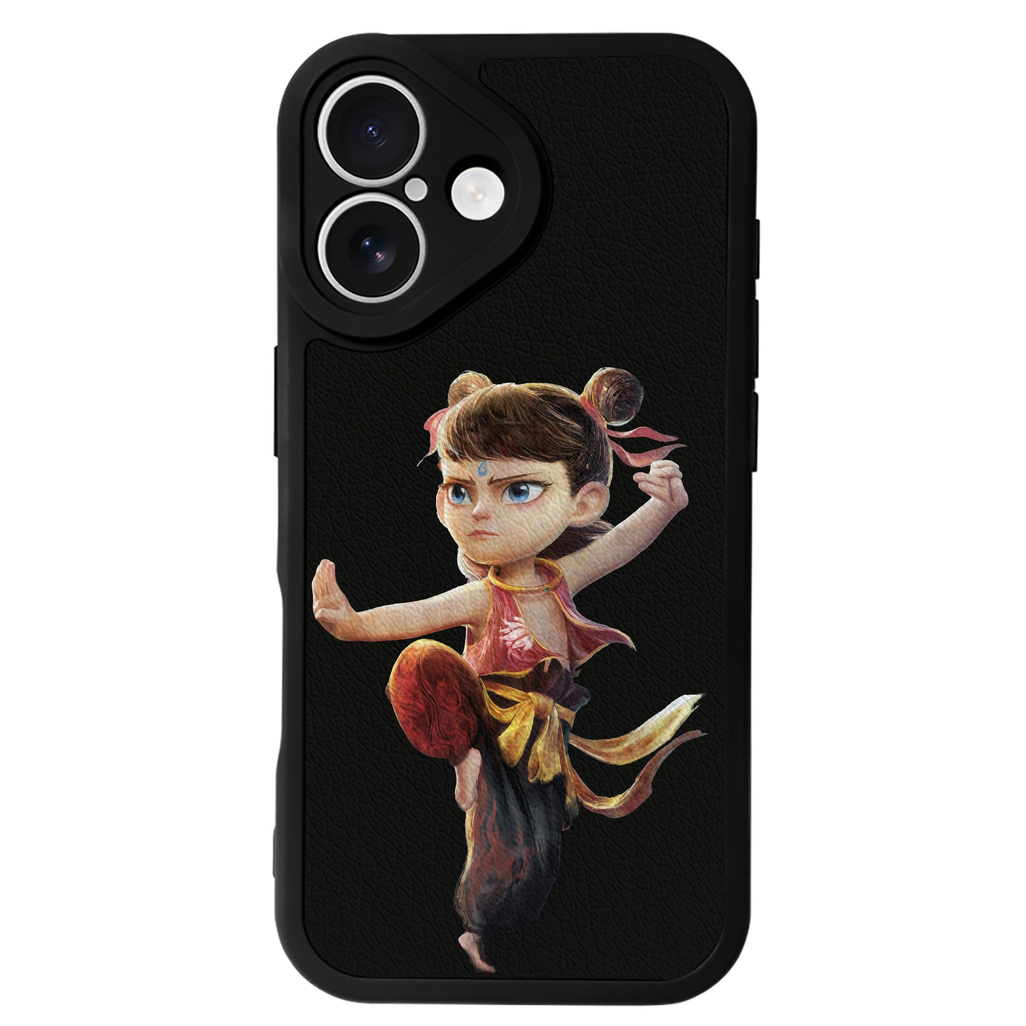 （画像用） Ne Zha 2 ナタ 魔童の大暴れ 【iPhone 16シリーズ対応】シリコンスマホケース（レザー調） 材質：シリコン